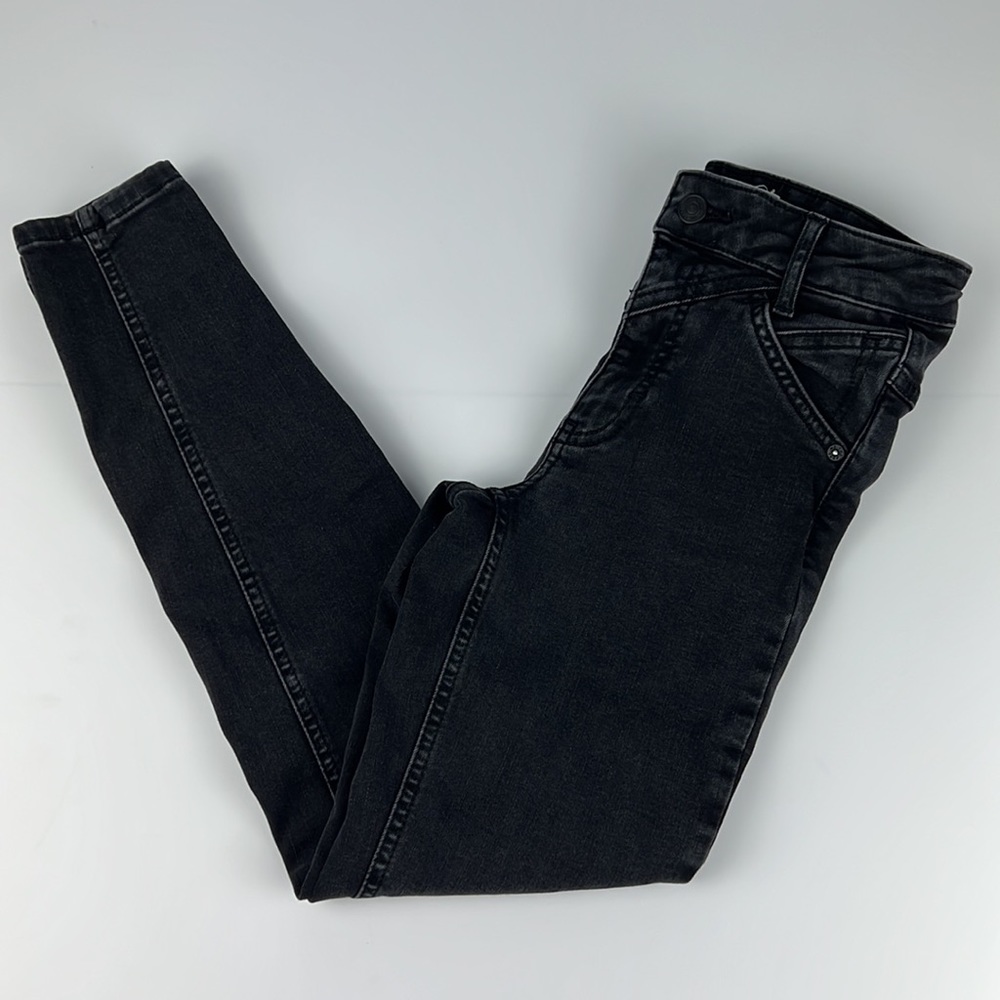 We The Free Riley Seamed Skinny Jeans Black Sz: 26